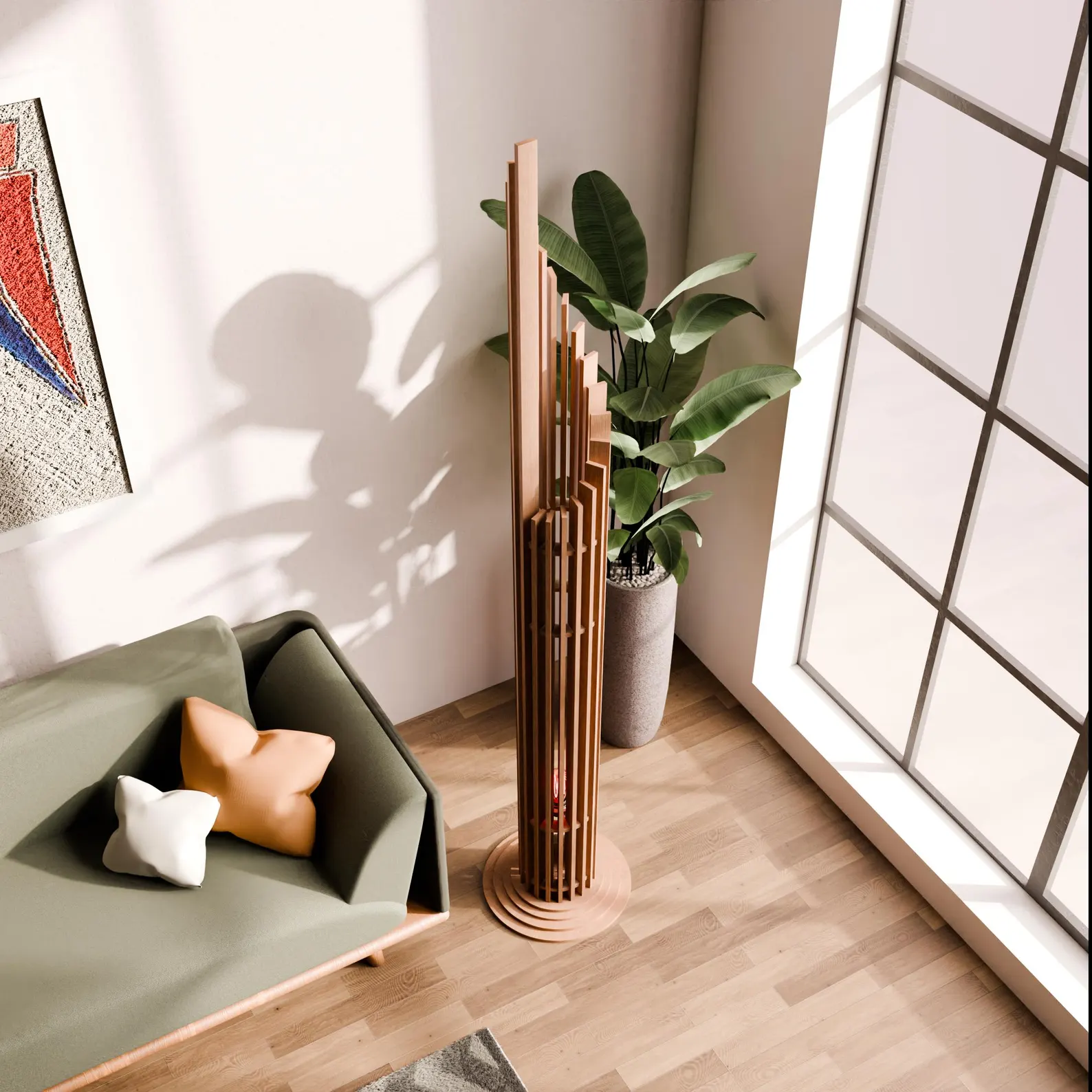 Linear Flame Floor Lamp - Image 3